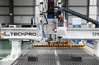 Router CNC Multifunción de 4 Ejes con Cambiador de Herramientas Lineal y Eje Rotatorio para Tallado de Columnas Redondas 1300x2500mm