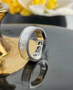 Cincin cerdas oksigen, pengukur stres Hrv pelacak kebugaran pasangan baja telepon Multifungsi cincin pujian pintar - Product Image 1