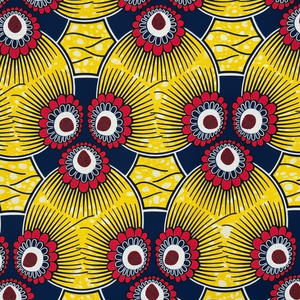 Tela de cera africana de poliéster 100% Premium, acabado real impreso para elegantes trajes de boda informales para fiestas, prendas para niñas al aire libre - Product Image 1