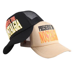 Baskılı Logo özel yüksek kaliteli köpük kamyon file şapka baskı şoför şapkası
