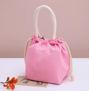 Colorful reusable thick custom pattern cotton <b>canvas</b> <b>drawstring</b> <b>bag</b>, gift, travel <b>canvas</b> shopping <b>bag</b> - Product Image 3