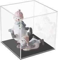 Boîte d'affichage en acrylique transparente, 10 pièces, avec Base noire, vitrine anti-poussière pour jouet à doigt d'action