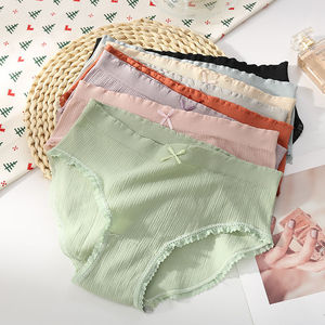 Calzoncillos de encaje sin marcas de cintura media Mujer algodón entrepierna unicornio japonés sin costuras menos calzoncillos de mujer - Product Image 2