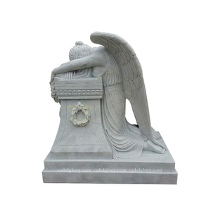 Mejor venta cementerio productos de mármol triste llorando Ángel estatua - Product Image 1