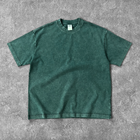Kaos Pria Desain Khusus Grafis DTG Print Bahan Katun Tebal Vintage Batik Acid Wash Streetwear Oversized