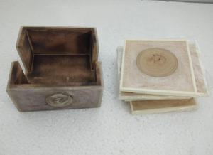 Posavasos de resina con incrustaciones de madera, conjunto de posavasos con logotipo de Color personalizado, para boda, Hotel, venta directa de fábrica, bajo pedido - Product Image 2