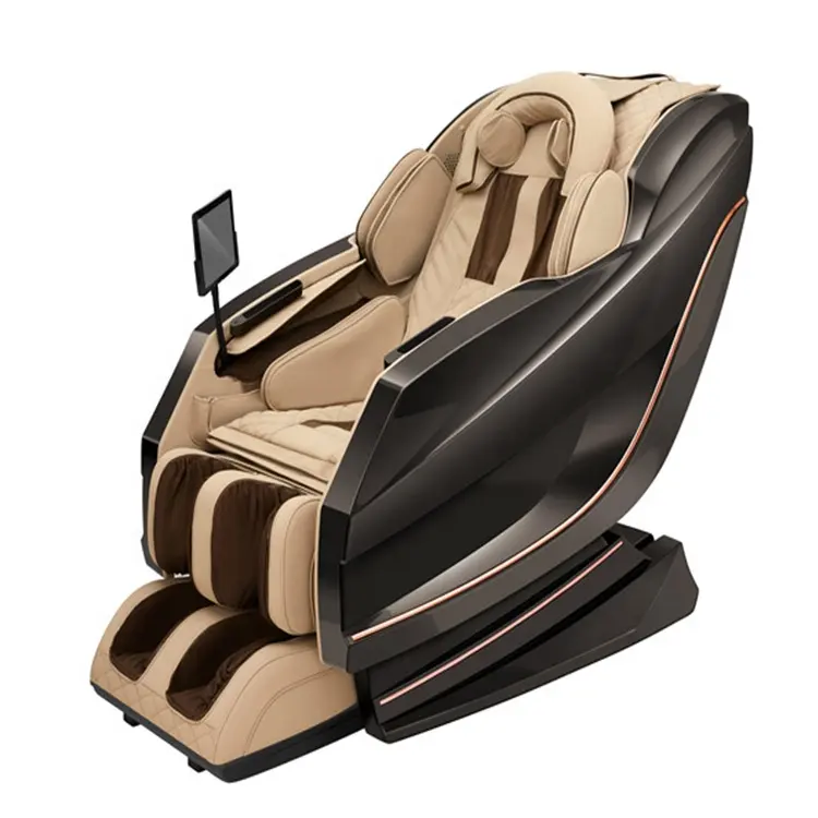 Kisen top end luxury high quality SL track 3D machine 4D zero gravity full body human touch electric massage chair with Screen