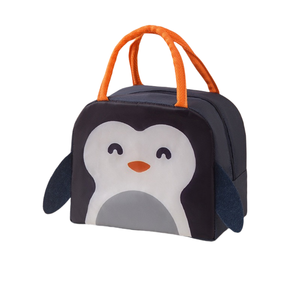 Refrigerador aislado portátil de tela Oxford, bolsa de almuerzo para niños con patrón de pingüino bonito con tarjetero para almacenamiento de alimentos para Picnic - Product Image 4