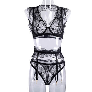 Sous-vêtements adultes sexy en dentelle noire pour femmes et hommes Shemale <span class=keywords><strong>Lingerie</strong></span> et jouets sexuels Juguetes Sexuales - Product Image 1