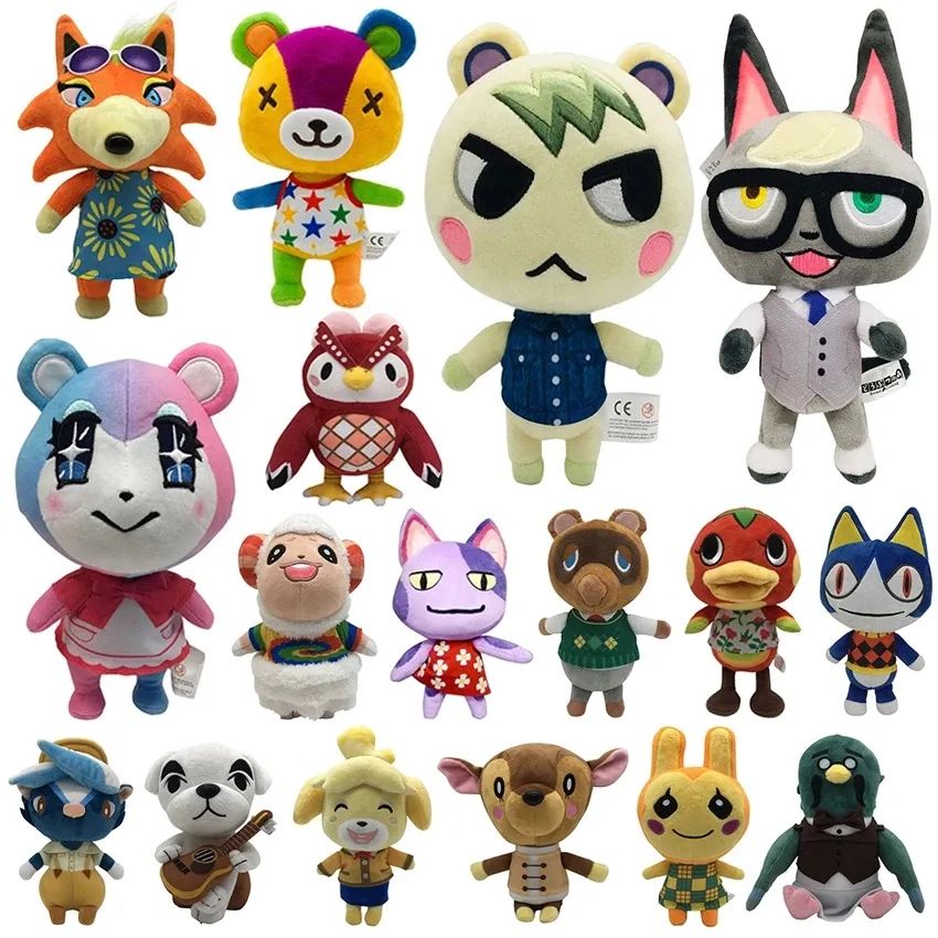 Figurines d'animaux en peluche 20-25cm, mignon loup Anime en peluche cadeau de fête pour enfants KK Tom Judy ibiza jouet en peluche