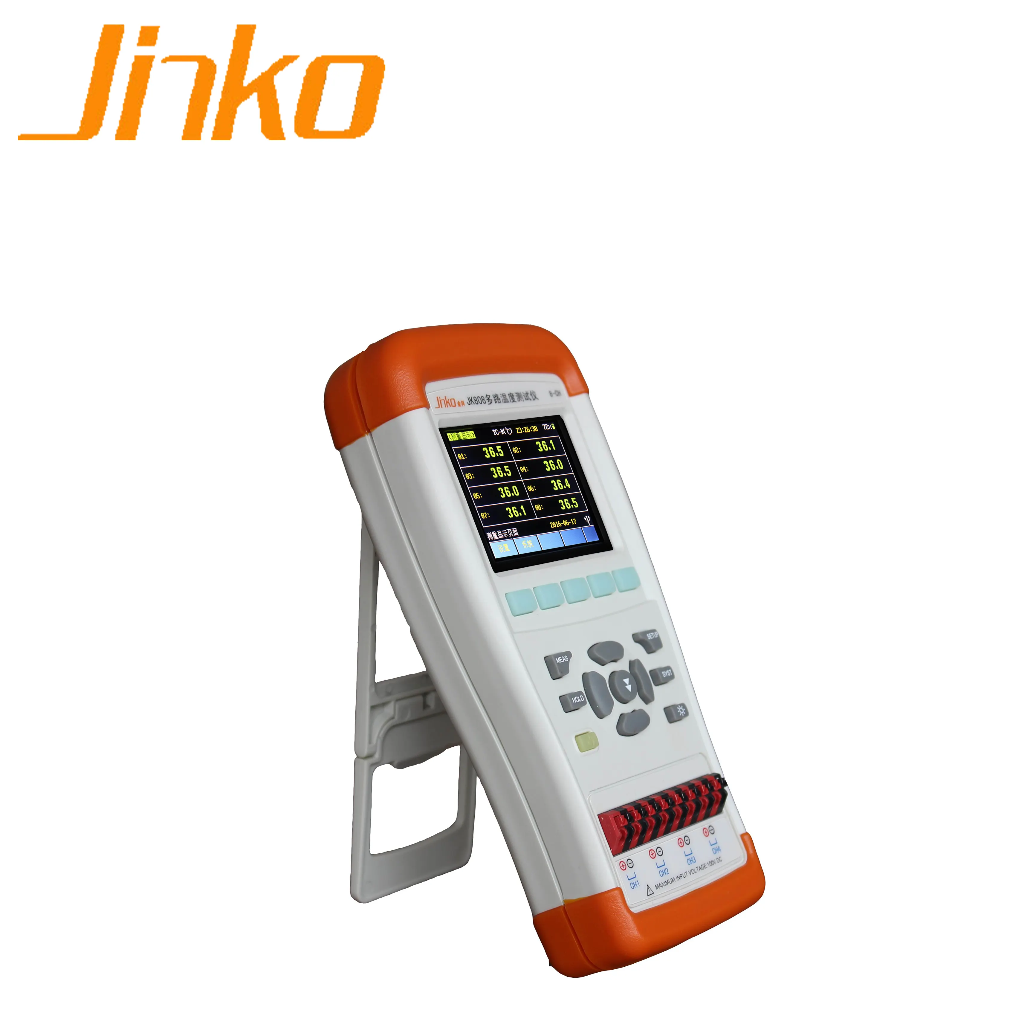 Di alta precisione JK808 multi canali di temperatura registratore dei dati di 8 canali palmare misuratore di temperatura