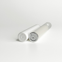 Tube applicateur de crème contour des yeux sans air de luxe, double paroi, 15 ml, flacon de sérum pour les yeux en acrylique avec bouchon à bille