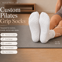 Chaussettes de yoga mi-mollet en Spandex/Coton/Nylon pour femmes, respirantes, séchage rapide, antidérapantes avec motif intégré pour Pilates et Yoga
