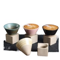 Tasse à café rétro en céramique japonaise 200ml Ins Mug Rough Potery Tea Cup Latte Pull Flower Porcelaine Cup Safe for Home Party Use