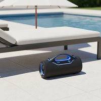 Vente en gros de nouveaux matériaux pour enceintes Bluetooth 60W, enceintes Bluetooth d'extérieur, basses de haute qualité, son puissant avec 8000mAh