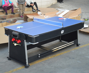 חם למכירה 4-in-1 סיבוב שולחן משחק רב משולב בר ברכה ביתי ביליארד שולחן אוכל עם TM-2138 הוקי אוויר טניס שולחן - Product Image 6
