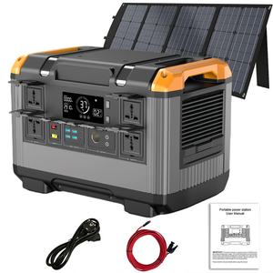 Station d'alimentation portable 2400W 2016Wh LiFePO4, générateur solaire avec panneau solaire pour le camping en plein air, les camping-cars, les situations d'urgence et la sauvegarde à domicile - Product Image 1