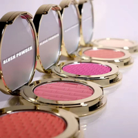 Palette de fard à joues en poudre de luxe cosmétique, marque privée, imperméable, longue tenue, soyeuse, végane, palette de fard à joues en poudre pressée, vente en gros