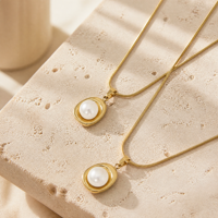 Collier en acier inoxydable plaqué or PVD 14K, chaîne serpent avec perles, vente en gros, tendance, cadeau pour femme, personnalisation de bijoux
