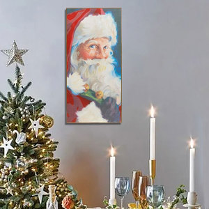 Nghệ thuật ban đầu chất lượng cao hiện đại trừu tượng sơn dầu Cha giáng sinh handpainted tùy chỉnh vải hình bức tranh chân dung - Product Image 6