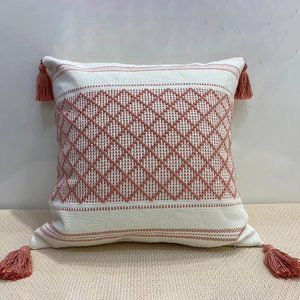 Fermier — <span class=keywords><strong>housse</strong></span> de coussin à glands, taie d'oreiller marocain à formes géométriques, <span class=keywords><strong>pour</strong></span> canapé-lit ou voiture, décoration de la maison, 45x45cm - Product Image 3