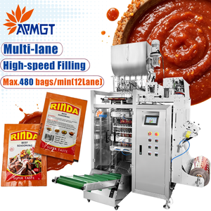 Máquina envasadora multipista para <span class=keywords><strong>salsa</strong></span> líquida y pasta de maní, automática para sobres mini de <span class=keywords><strong>salsa</strong></span>, mermelada, crema, kétchu - Product Image 1
