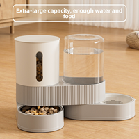 Fontaine à eau semi-automatique pour animaux de compagnie de 2,6 L pour chats et chiens, en plastique, pour usage intérieur