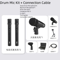 Source Fabricant Instruments de Musique Kit de Batterie en Métal Professionnel pour Scène, Set de Tambours de Groupe, Microphone Inclus