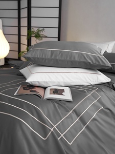 Sanhoo Sang Trọng Mềm Thêu Khăn Trải Giường 400 Chủ Đề Đếm Nữ Hoàng Vua Khách Sạn Bộ Đồ Giường Đặt 100% Cotton Khách Sạn Linen - Product Image 5