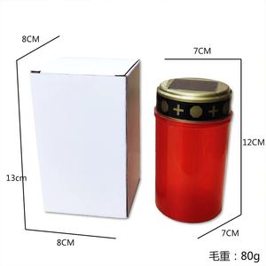 Lumière <span class=keywords><strong>solaire</strong></span> imperméable de pilier commémoratif de LED pour la <span class=keywords><strong>bougie</strong></span> à piles sans flamme de tombe pour des vacances d'église de <span class=keywords><strong>cimetière</strong></span> Halloween - Product Image 2