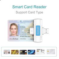 Lector de Tarjetas Inteligentes Giratorio USB2.0 CCID de Alta Velocidad, Escáner de Tarjetas de Crédito y de Identificación ISO7816 para Oficinas Financieras