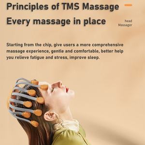 Masajeador de cabeza y cuello con vibración inteligente con masaje de 20 cabezales, velocidad ajustable ABS + silicona para relajación profunda - Product Image 5