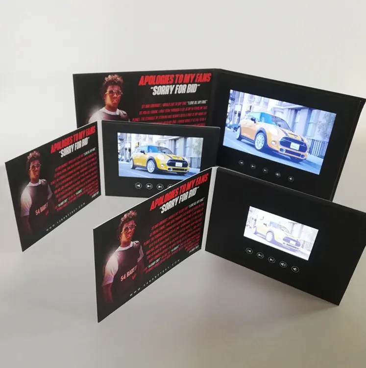 Video Book Lcd Video Brochure Custom Digital LCD Screen Video Book 7 Inch Screen Video Brochure For Advertising