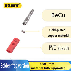 Conector <span class=keywords><strong>Banana</strong></span> de 4mm, Adaptador de Teste de Nylon Revestido de Cobre Niquelado, Terminal de Alto-falante Amplificador Sem Solda - Product Image 5