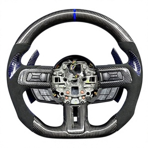 Volante de fibra de carbono para Ford Mondeo, EcoSport, Escape, Territory, <span class=keywords><strong>Shelby</strong></span> <span class=keywords><strong>GT500</strong></span>, piezas de repuesto para el interior. - Product Image 6
