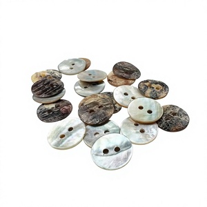 Botones Modernos Ecológicos Hechos a Mano con Concha de Nácar de la India, con 4 Agujeros, Brillantes, para Camisas y Ropa - Product Image 1