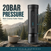 Machine à expresso électrique portable USB 20 bars, extraction rapide en 35 secondes, pour café froid, 14g, mini, pour l'extérieur, avec batterie intégrée, pour voyage