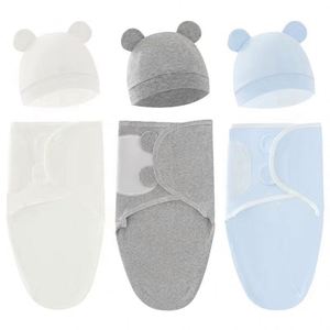 Ensemble sac de couchage pour bébé avec chapeau 0-3 mois lot de 3 sacs à langer en coton doux pour nouveau-né pour filles et garçons - Product Image 4
