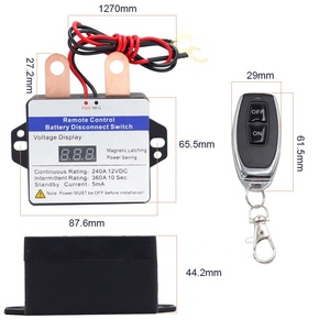 Interruptor de relé de batería, interruptor de desconexión de batería de 12V 240A, interruptor de relé de <span class=keywords><strong>Control</strong></span> remoto con voltímetro Led con 2 llaveros de <span class=keywords><strong>Control</strong></span> inalámbrico - Product Image 2