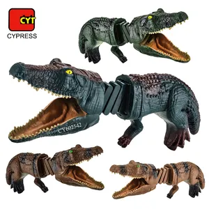 厂家供应可伸缩鳄鱼咬玩具弹簧夹手爪抓手棒动物玩具儿童搞笑玩具
