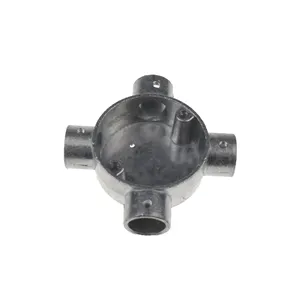 Boîte de jonction circulaire en métal, 20mm, 4 voies, Conduit électrique, prix de gros