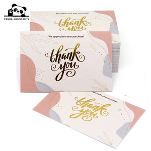 Cartes de remerciement professionnelles personnalisées avec dorure or et argent brillante pour promotions et affirmations - Product Image 3