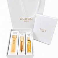 Trio de soins du visage raffermissants à l'extrait d'abeille : Lotion hydratante, Huile nourrissante pour le visage, Sérum réparateur régénérant, Anti-âge, Réduit les ridules