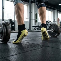 Chaussettes de sport en coton respirant à coupe basse pour jeunes, antidérapantes, écologiques, personnalisées, haute performance, pour le football et la gym