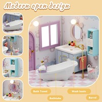 Hamaileon Miniatures - Kit de Chambre Miniature DIY Scène de Salle de Bain avec Meubles et Éclairage - Puzzles 3D pour Adultes - Décoration Artisanale - Vente en Gros