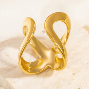 Stainless Steel <b>Rings</b> Geometric Design Unisex Party Jewelry Fashion <b>Statement</b> Trendy Accessory - Product Image 2