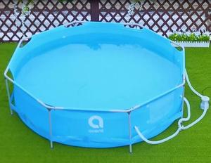 <span class=keywords><strong>Piscina</strong></span> Elevada <span class=keywords><strong>Redonda</strong></span> Avenli de 12 pies, <span class=keywords><strong>Piscina</strong></span> de PVC para Jardín Exterior <span class=keywords><strong>con</strong></span> Estructura de Acero Resistente, Fácil de Montar - Product Image 5