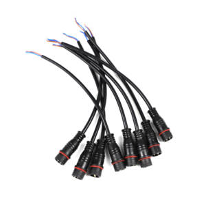 2/3/<span class=keywords><strong>4</strong></span> פין שחור עמיד למים מחבר כבל זכר ונקבה תקע IP68 LED מחבר עבור תאורה - Product Image 1