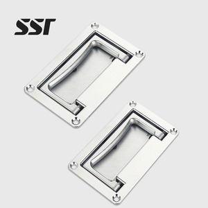 Tirador Plegable Empotrado Cuadrado de Zinc para Armario Moderno, Cajón, Cómoda y Gabinete - Product Image 1