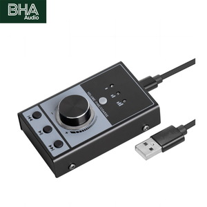 Contrôleur de volume <span class=keywords><strong>USB</strong></span> BHA KT2 pour cartes <span class=keywords><strong>son</strong></span>, streaming en direct, ordinateurs, réglage externe du volume, 12 ans de garantie OEM CE FCC - Product Image 1